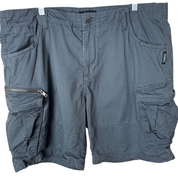 Silver Jeans Co. Mens Cargo Shorts Gray Casual Zip Pockets Size 38 - Picture 1 of 6